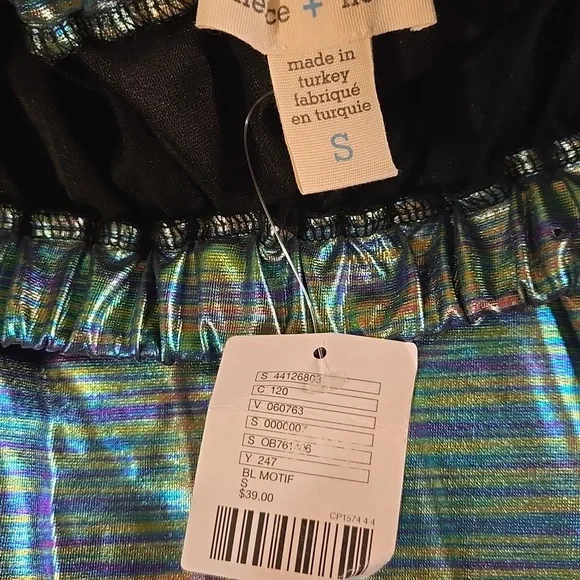 Iridescent Blue Skirt M19 - Picture 4 of 6